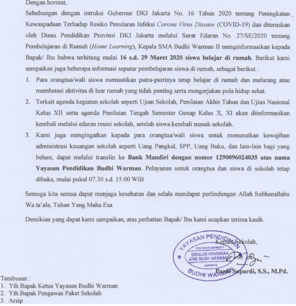 belajar dirumah covit sma